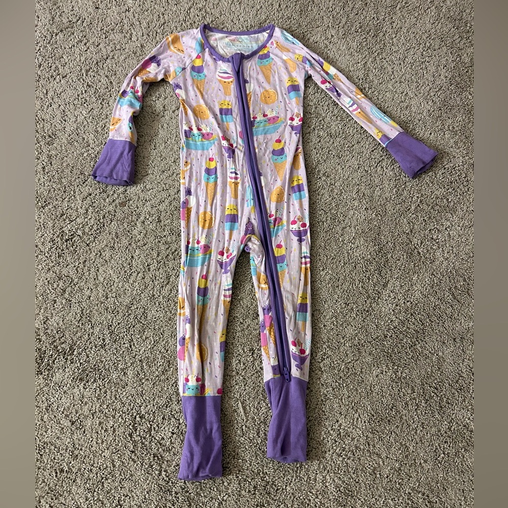 Little Sleepies Purple Ice Cream Zippy